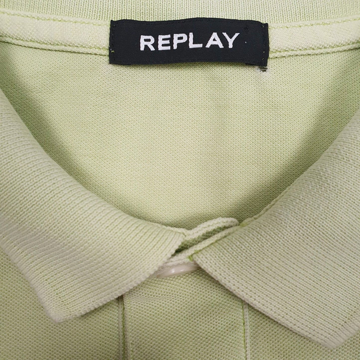 Mens Green Replay   Polo Shirt