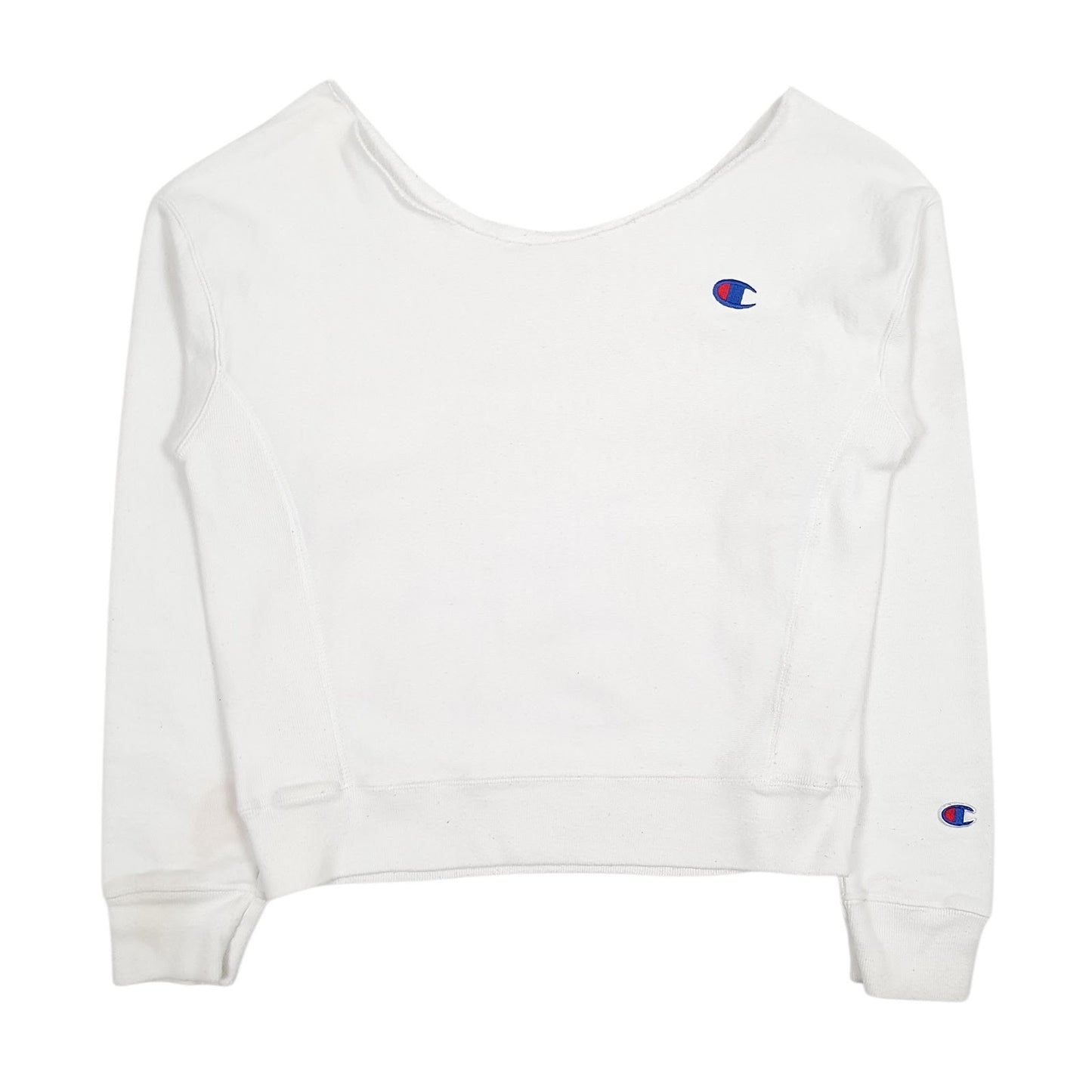 Womens White Champion  Crewneck Jumper