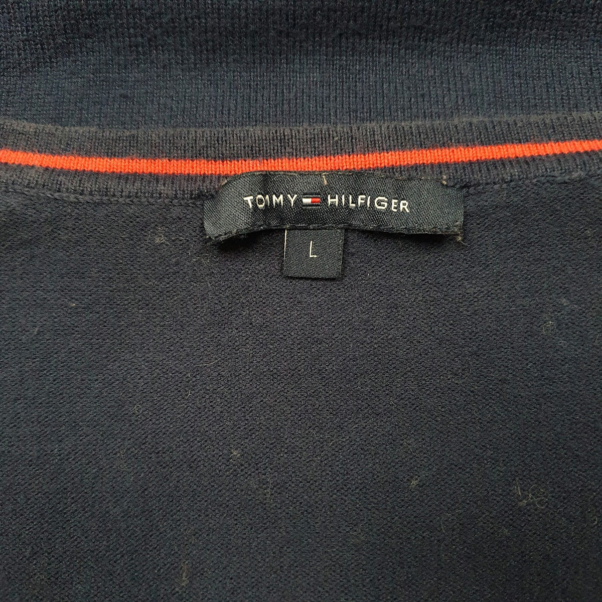 Womens Navy Tommy Hilfiger  V Neck Jumper