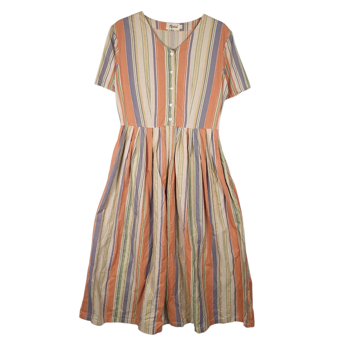 Womens Orange Ofelia  Short Sleeve Dress