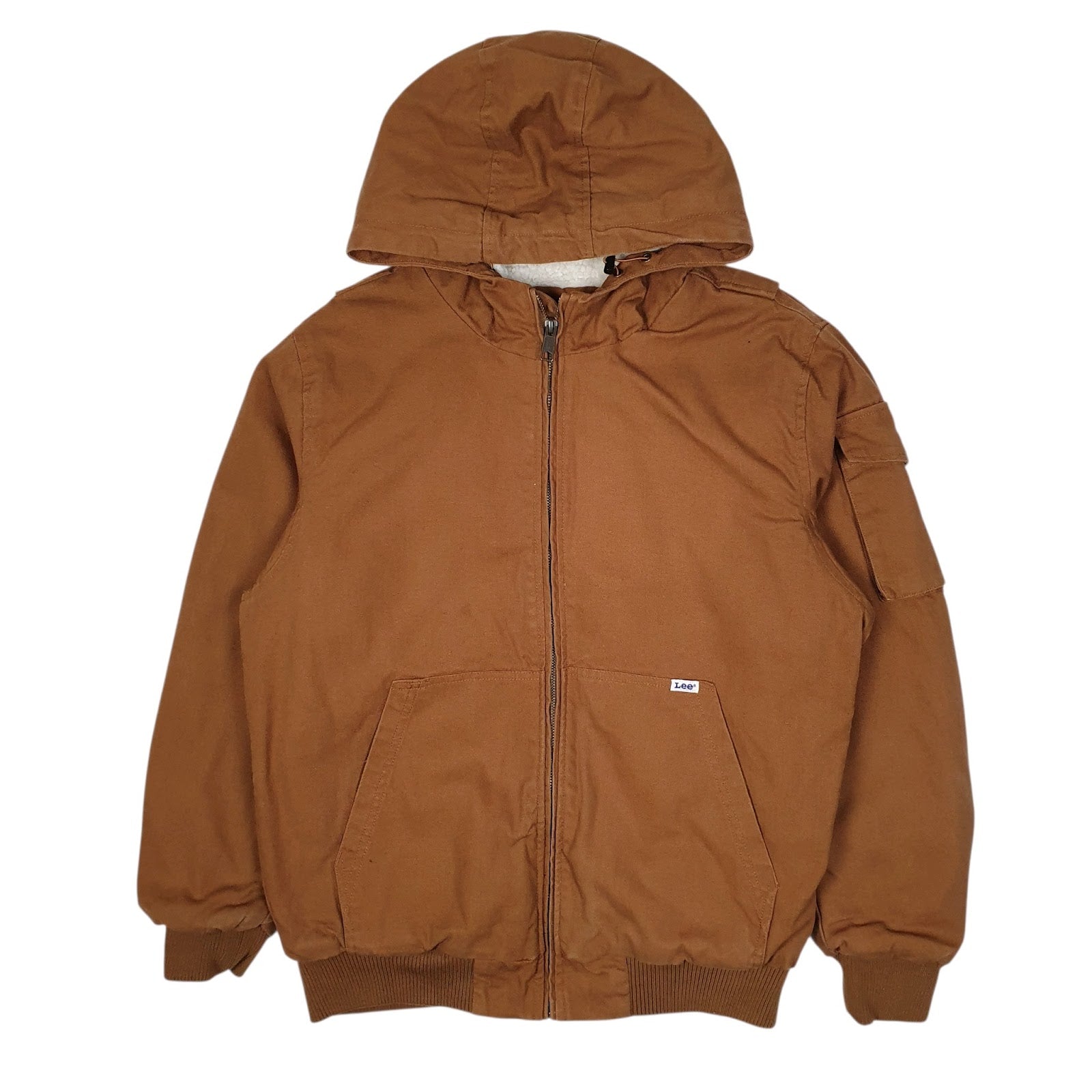 Mens Brown Lee Sherpa Lined Active  Coat