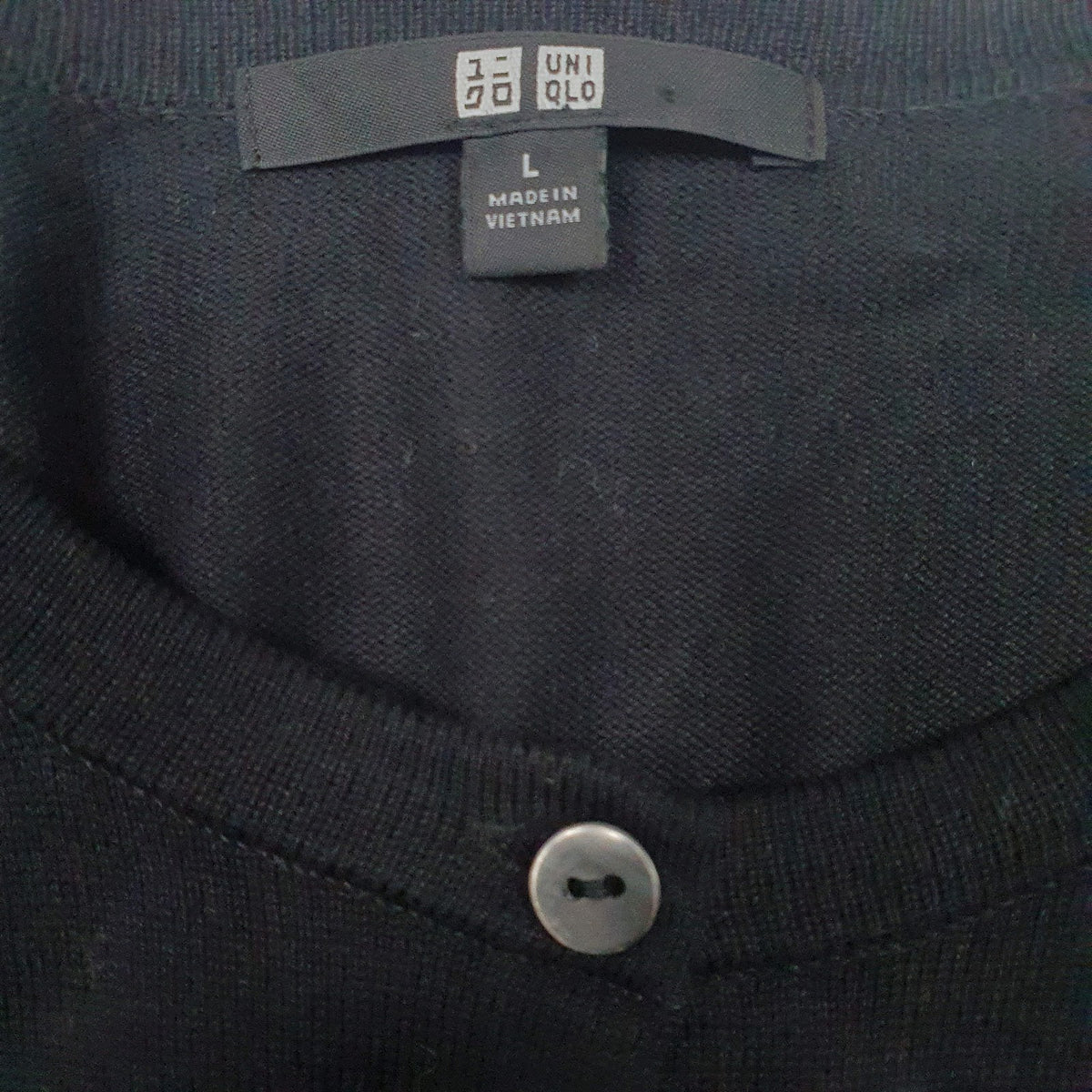 Mens Black Uniqlo  Cardigan Jumper