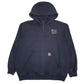 Mens Navy Carhartt Hooded Quarter Zip Jumper