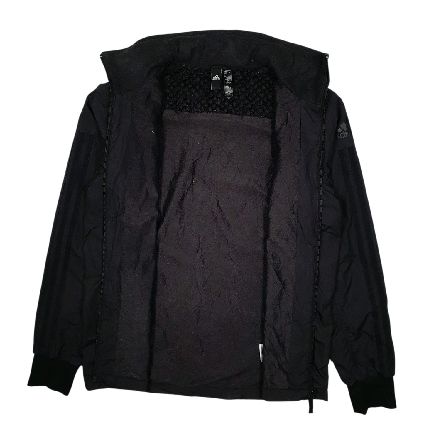 Mens Black Adidas Wind Rdy Hoodie Coat