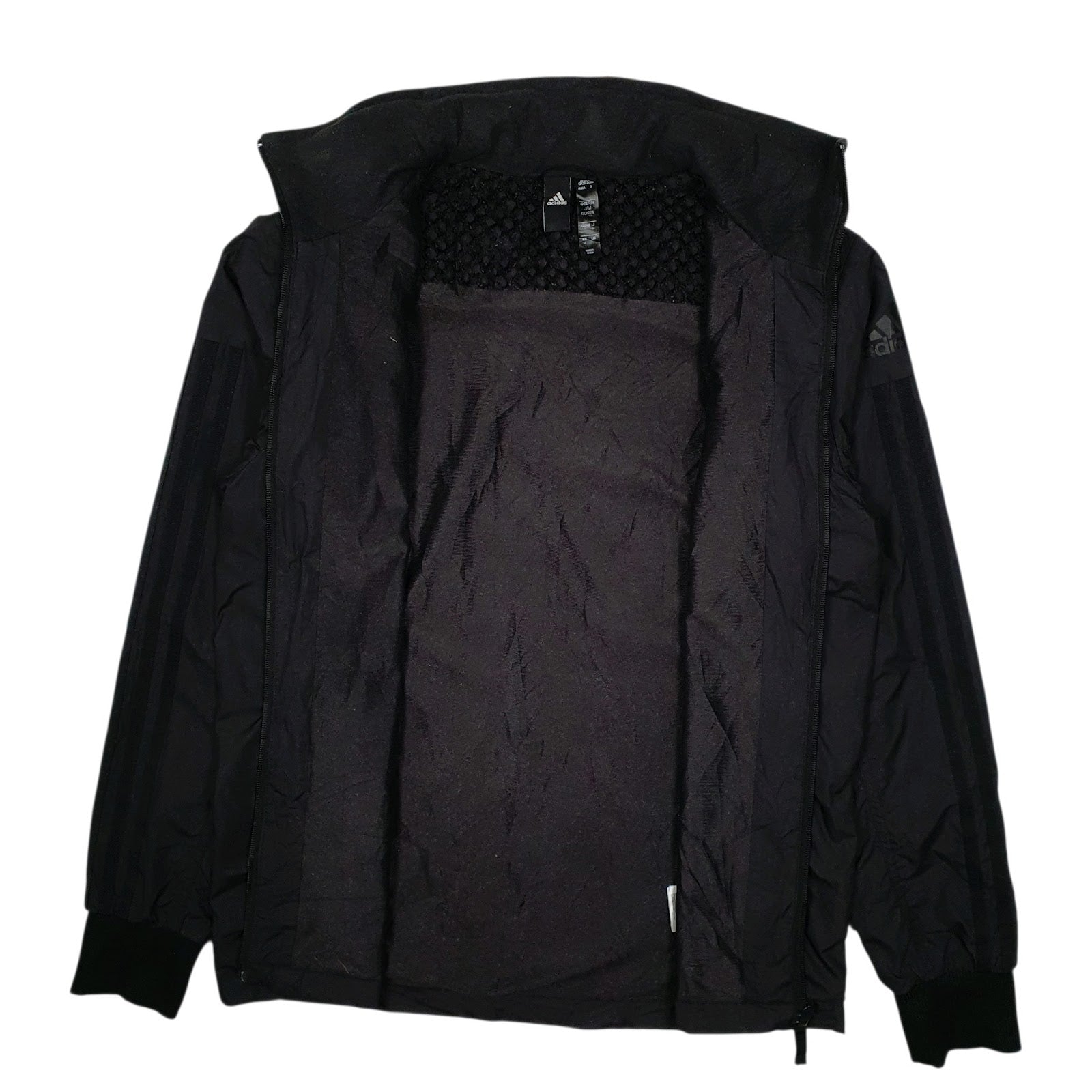 Mens Black Adidas Wind Rdy Hoodie Coat