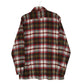 Mens Burgundy Sasa Plaid Flannel  Shirt