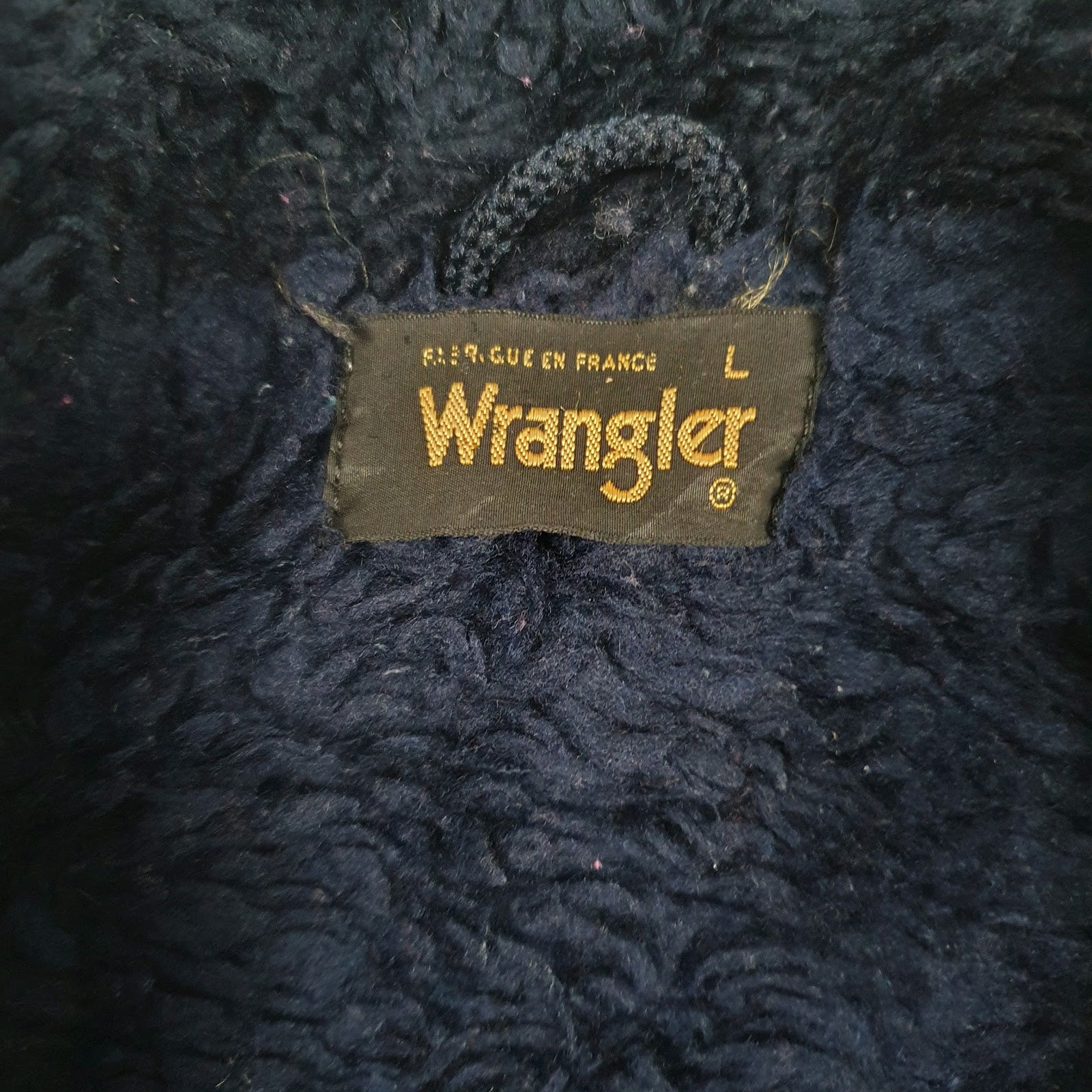 Mens Navy Wrangler Racing Team Sherpa Lined  Coat