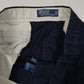 Mens Navy Polo Ralph Lauren Pleated  Trousers