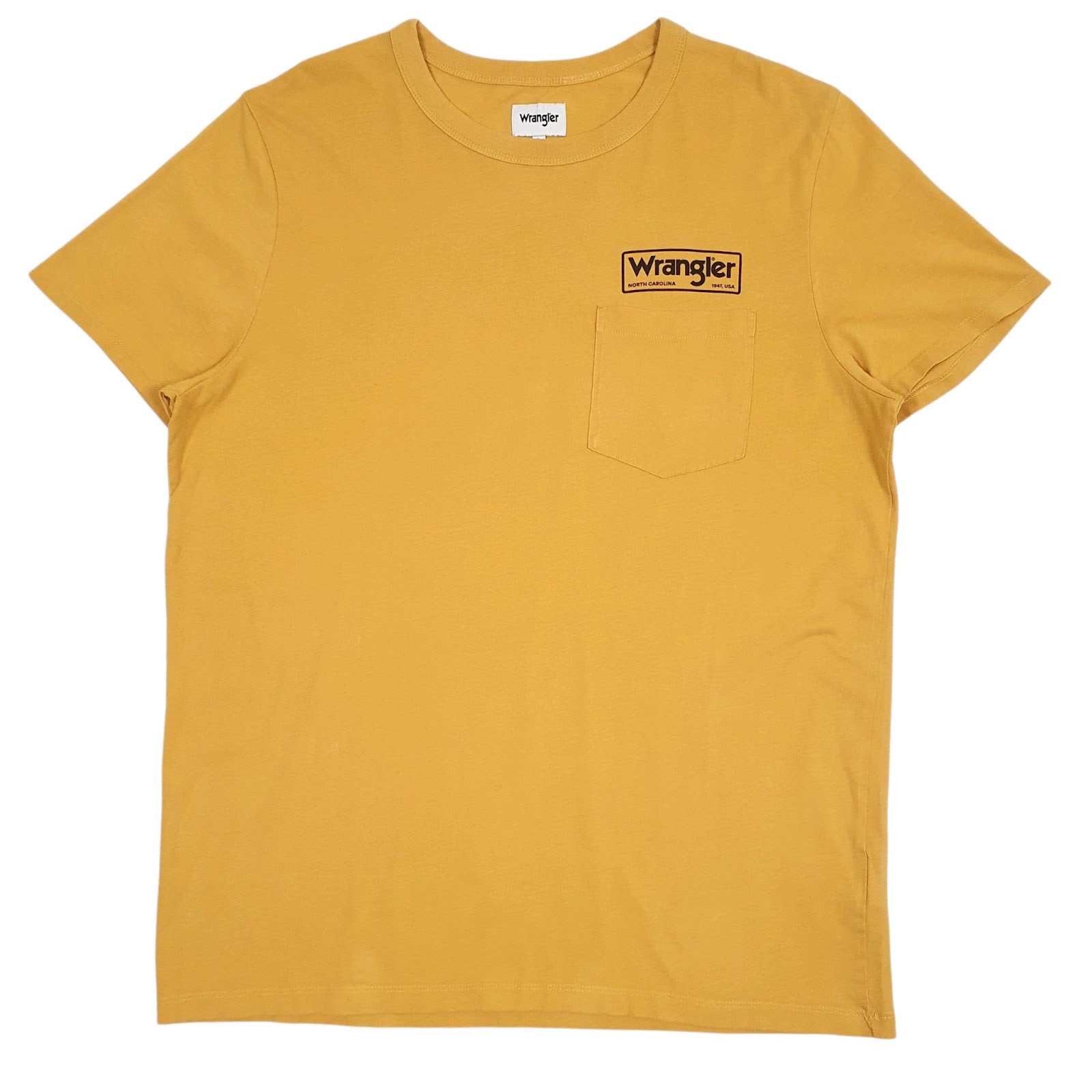 Mens Yellow Wrangler  Short Sleeve T Shirt
