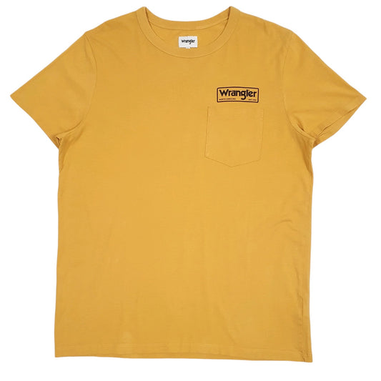Mens Yellow Wrangler  Short Sleeve T Shirt