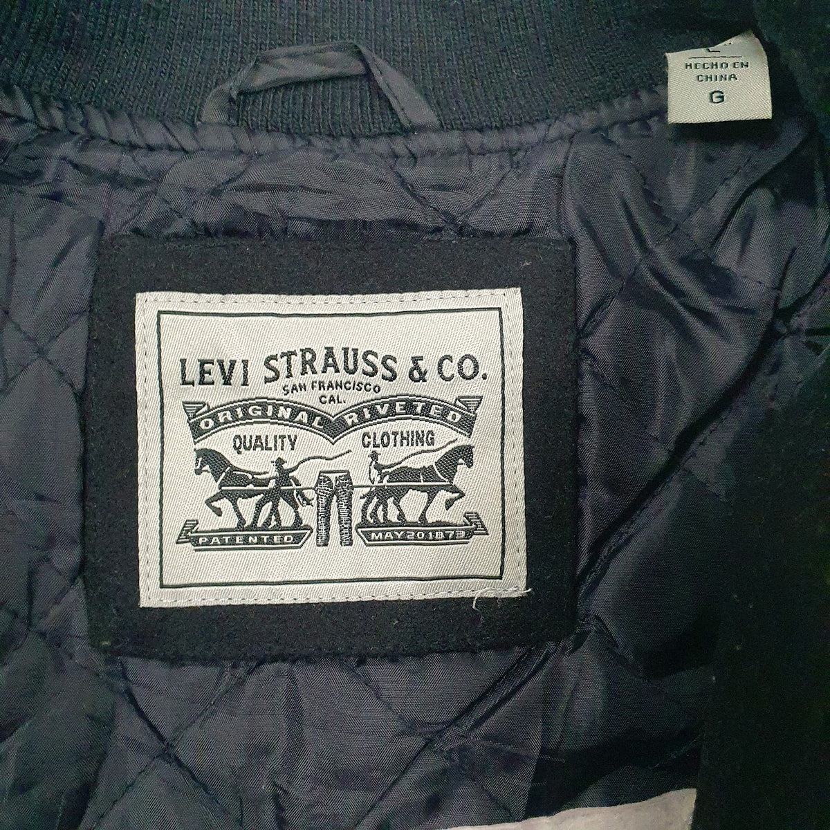 Womens Navy Levis   Coat