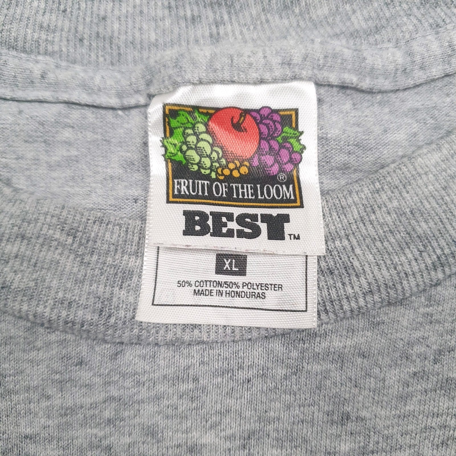 Mens Grey Fruit Of The Loom   T Shirt