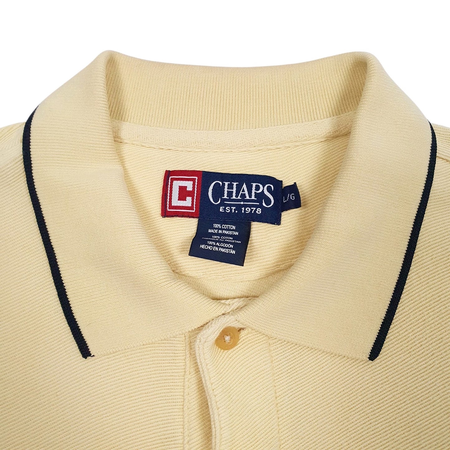 Mens Yellow Chaps   Polo Shirt