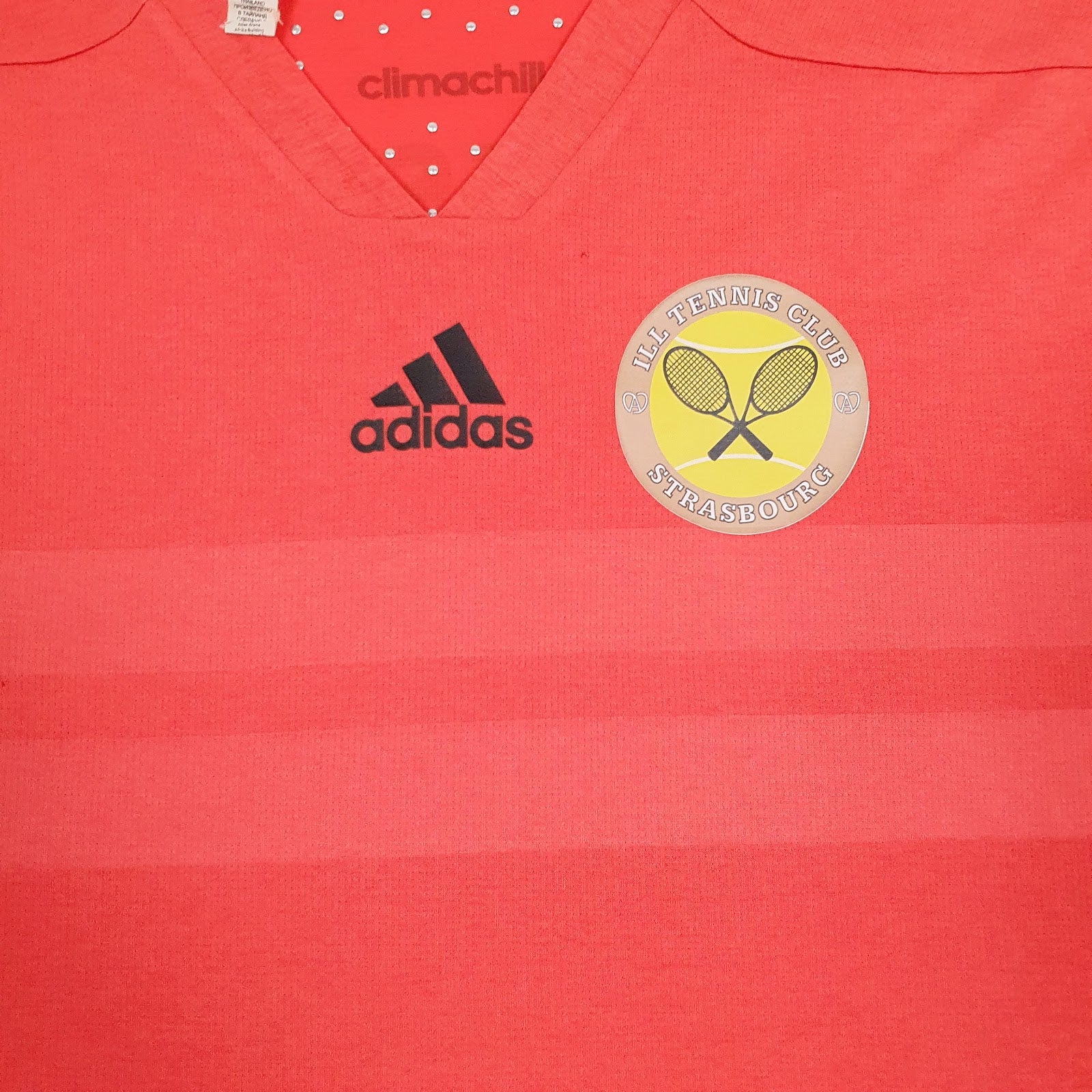 Mens Red Adidas Tennis Club Strasbourg Clima Chill Active Wear  T Shirt