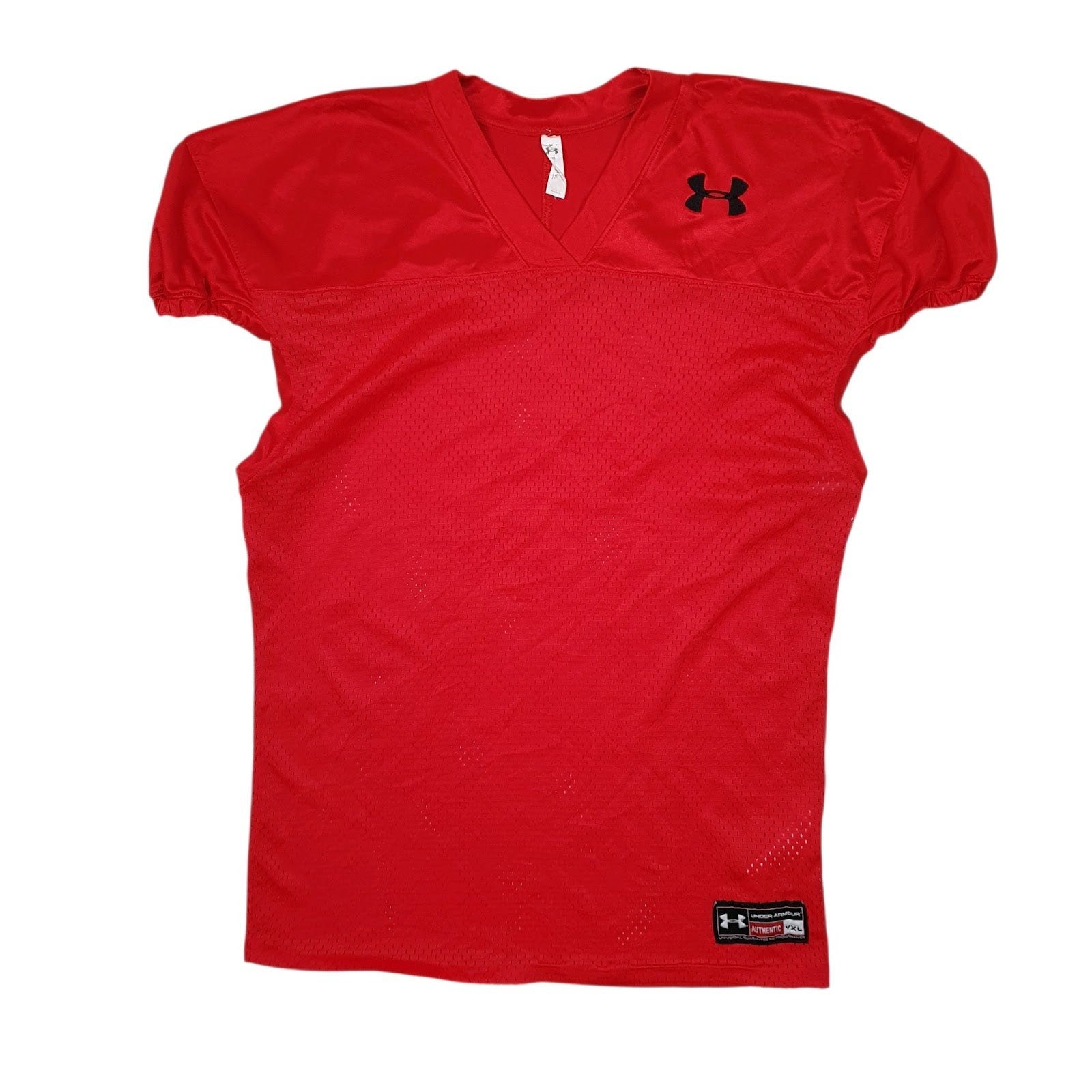 Mens Red Underarmour American Football Jersey Short Sleeve T Shirt