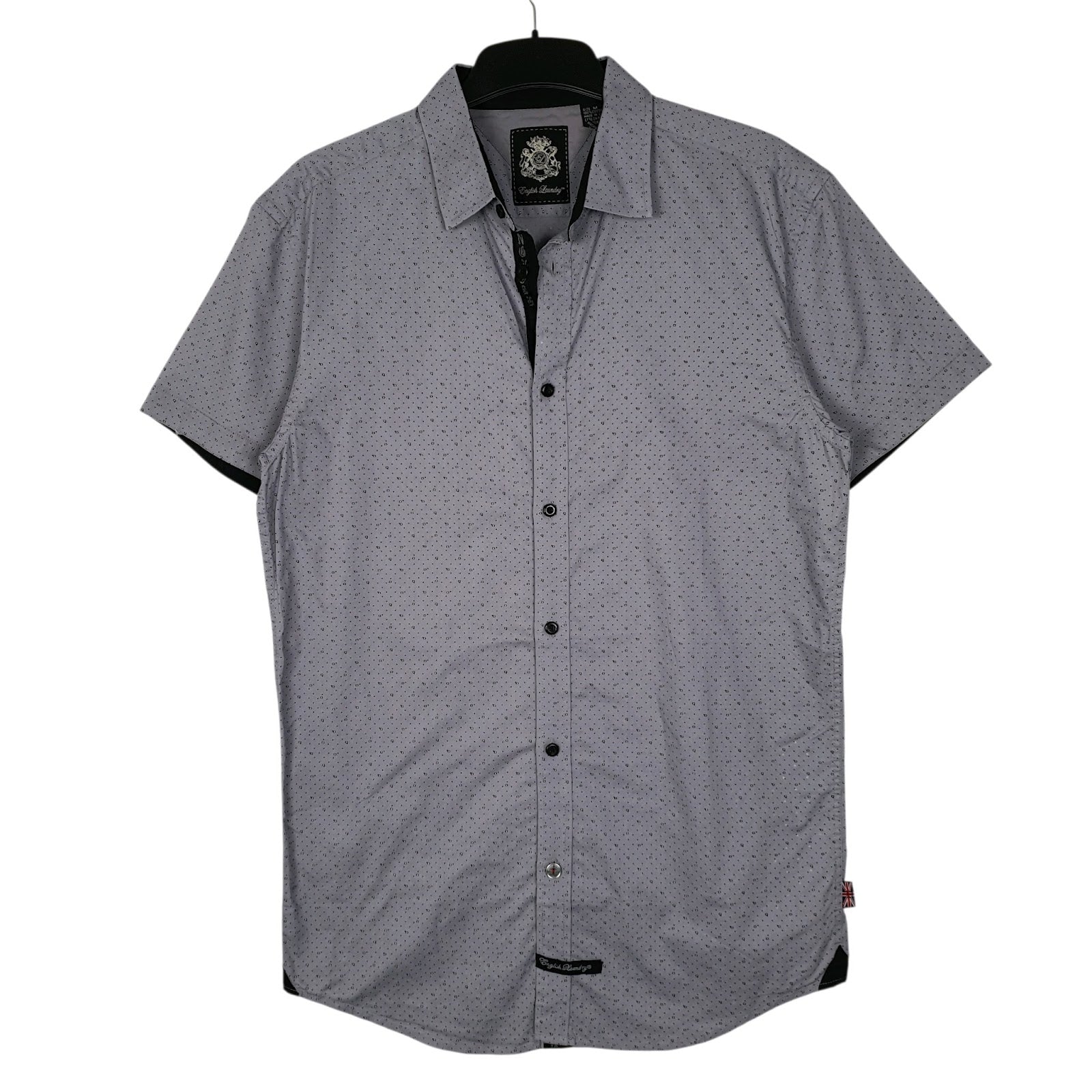 Mens Grey English Laundry  Short Sleeve Shirt