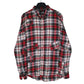 Mens Red Cheap Monday Plaid Flannel Long Sleeve Shirt