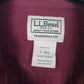 Mens Burgundy L.L.Bean Chamois  Shirt