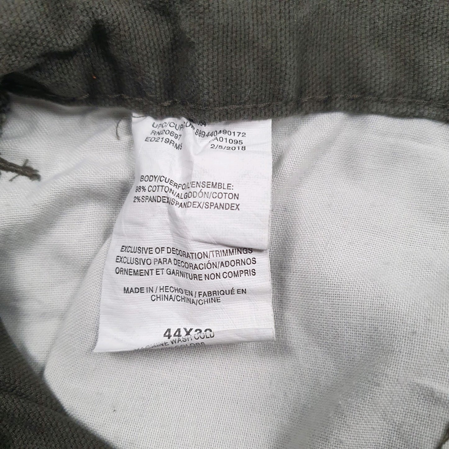 Mens Grey Dickies Work Wear V Neck Trousers