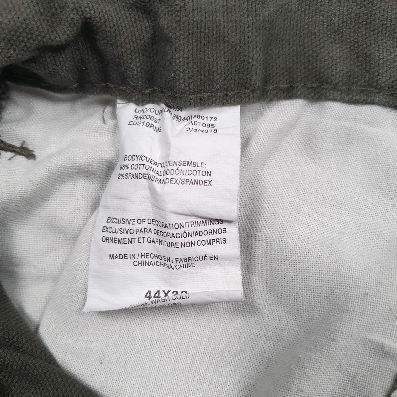 Mens Grey Dickies Work Wear V Neck Trousers