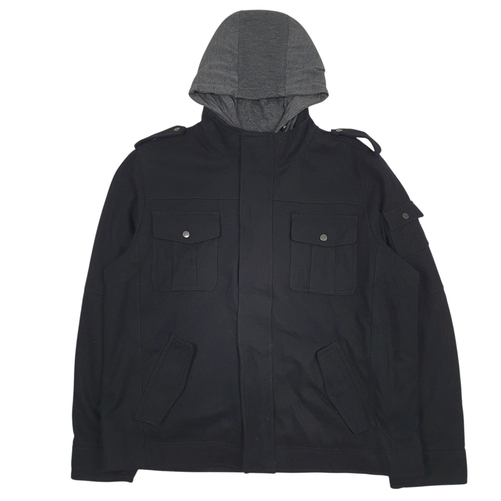 Mens Black Levis   Coat