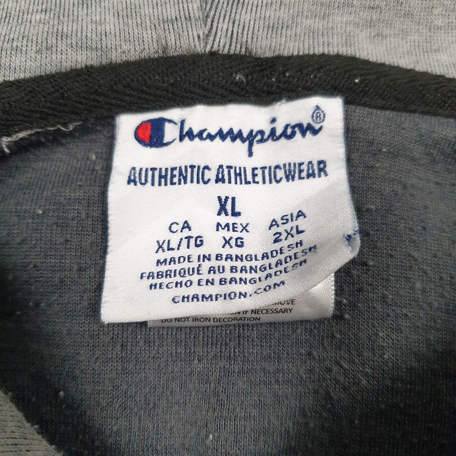 Mens Grey Champion  Hoodie Jumper