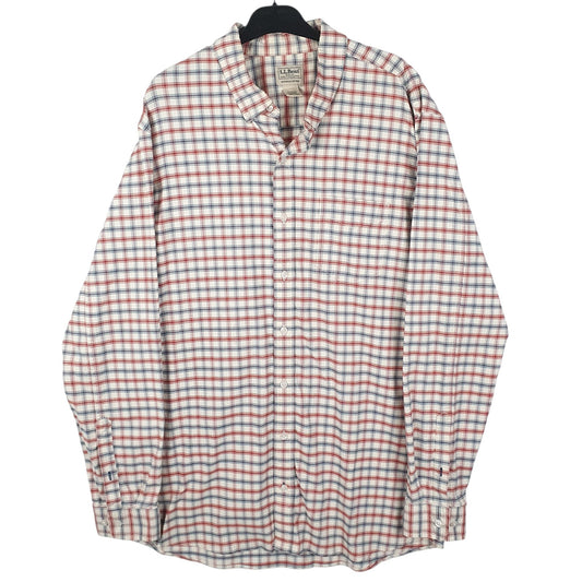 Mens Cream L.L.Bean  Long Sleeve Shirt