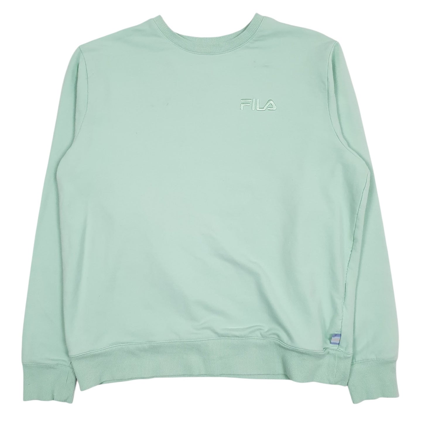 Womens Green Fila  Crewneck Jumper