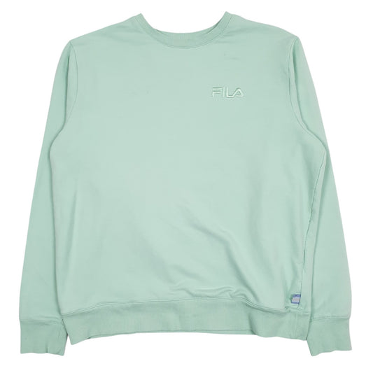 Womens Green Fila  Crewneck Jumper
