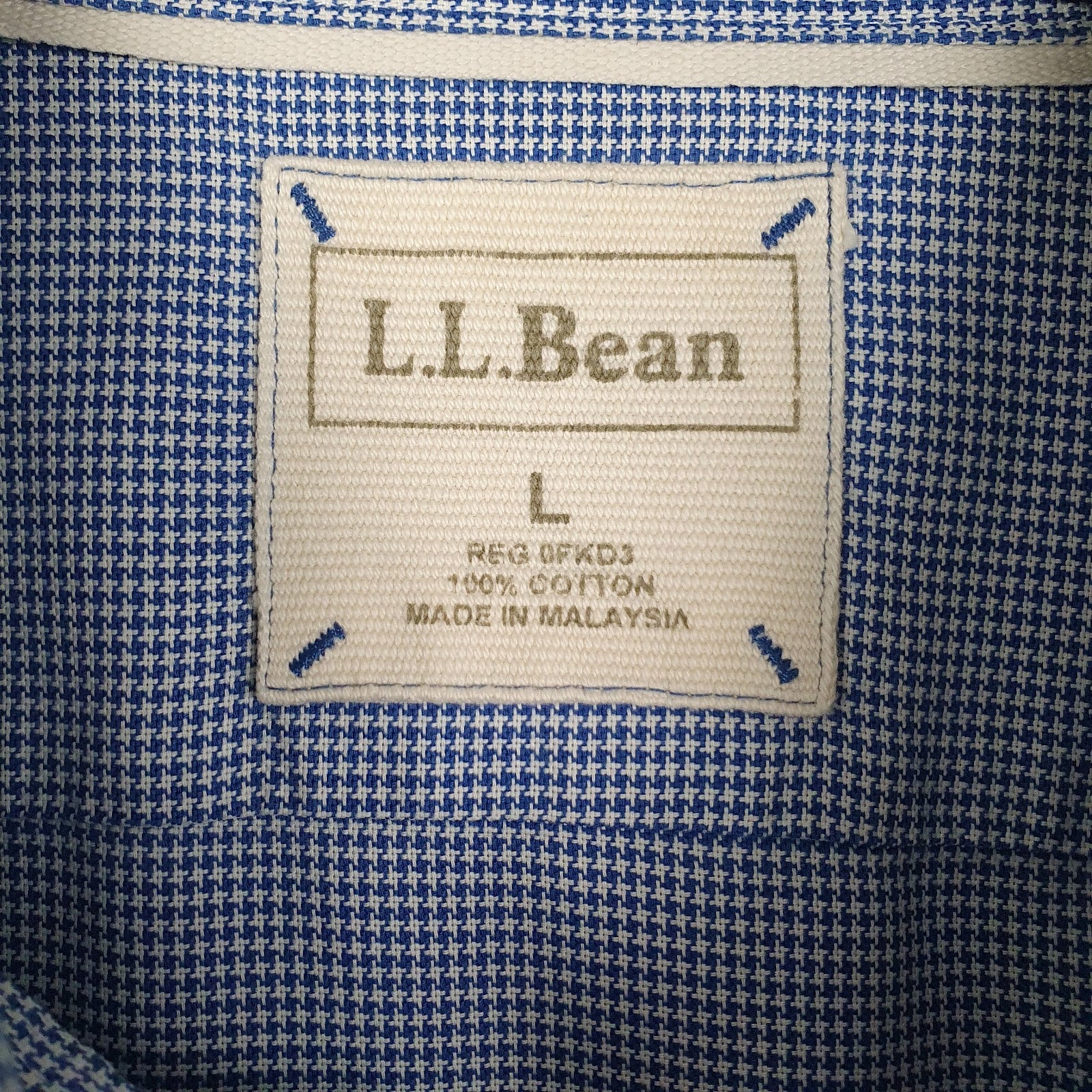 Mens Blue L.L.Bean   Shirt