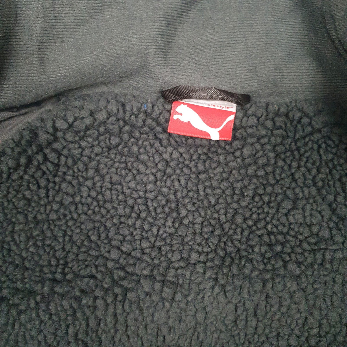 Mens Grey Puma Longline Fleece Lined  Coat
