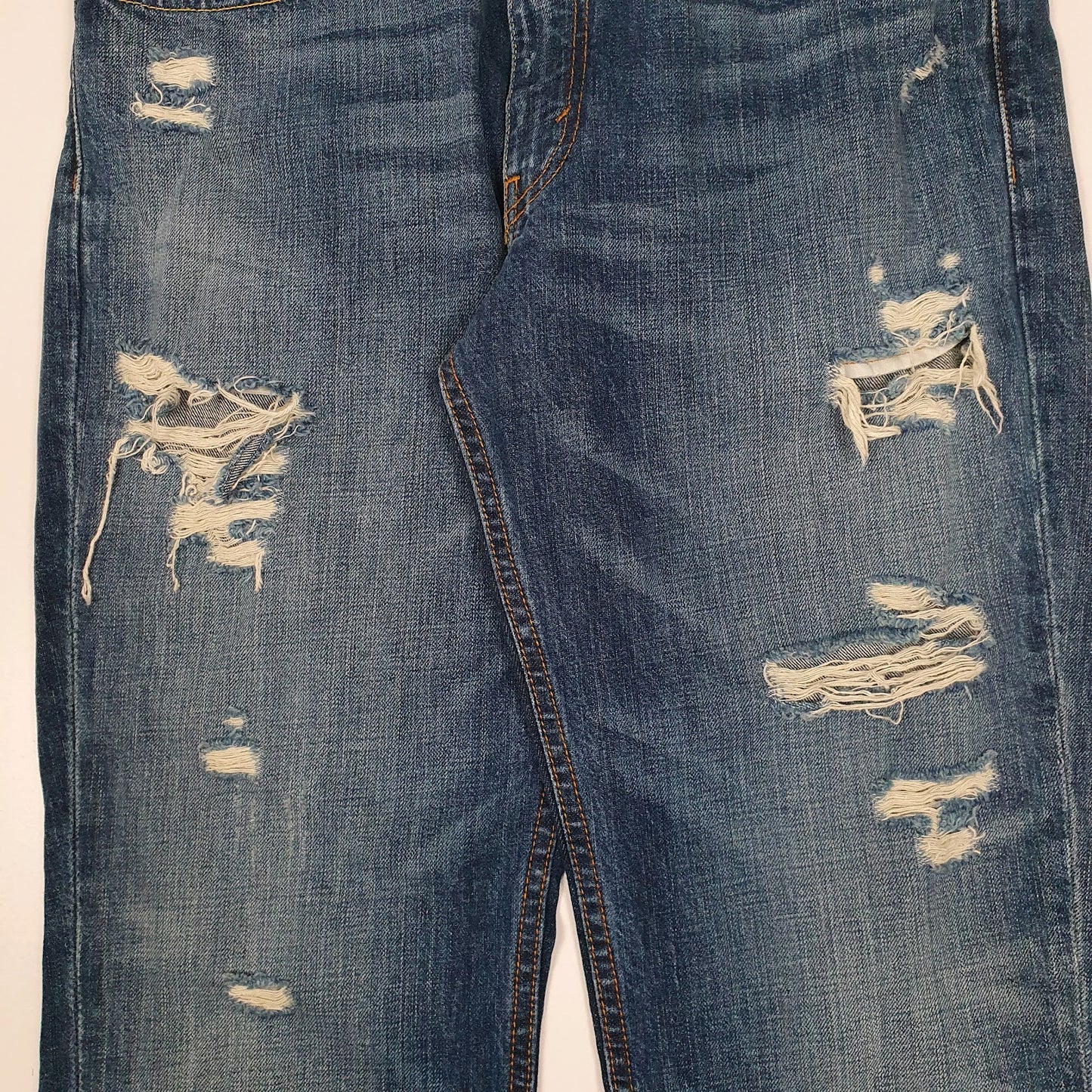 Mens Blue Levis Distressed  Jeans