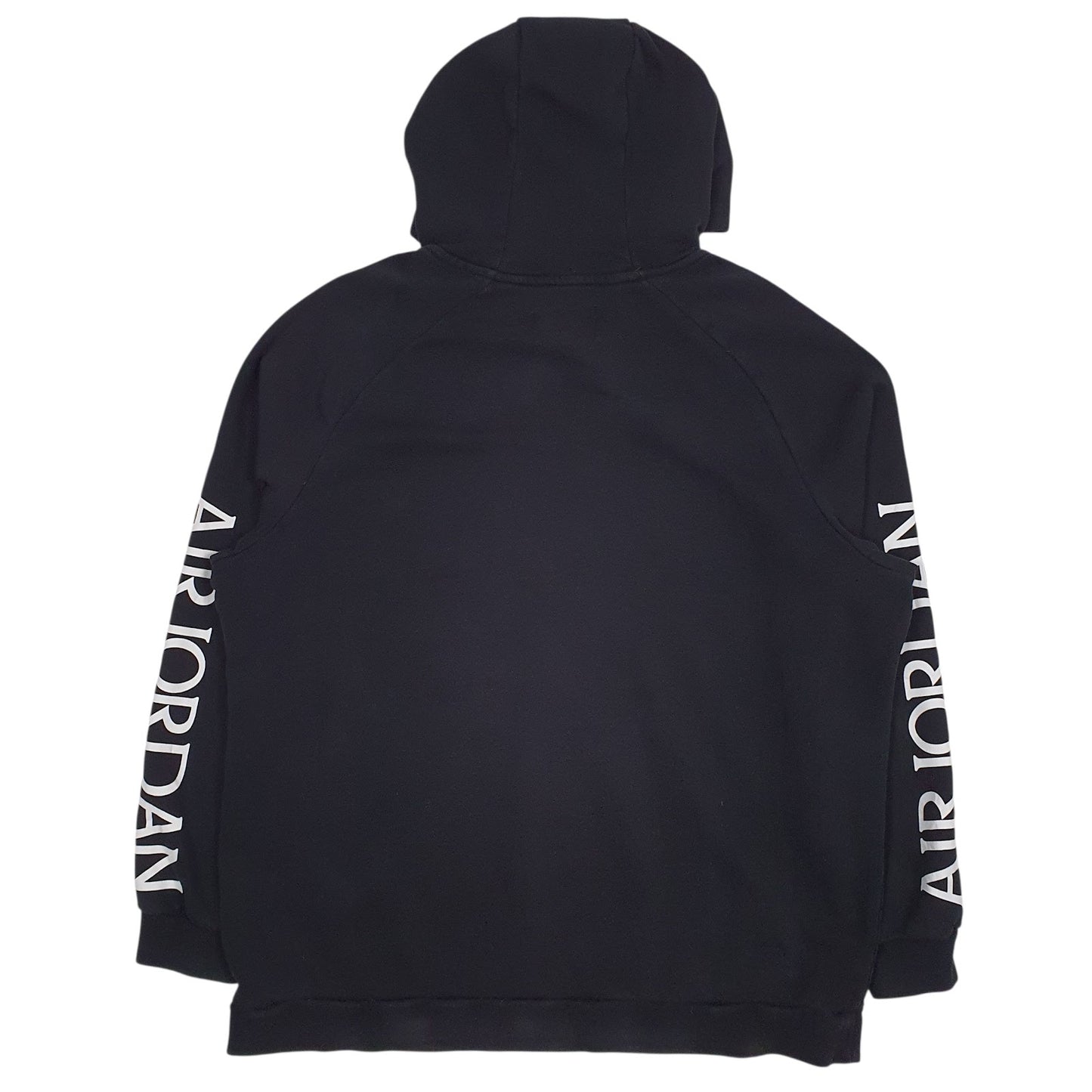 Mens Black Nike Air Jordan Spellout Hoodie Jumper