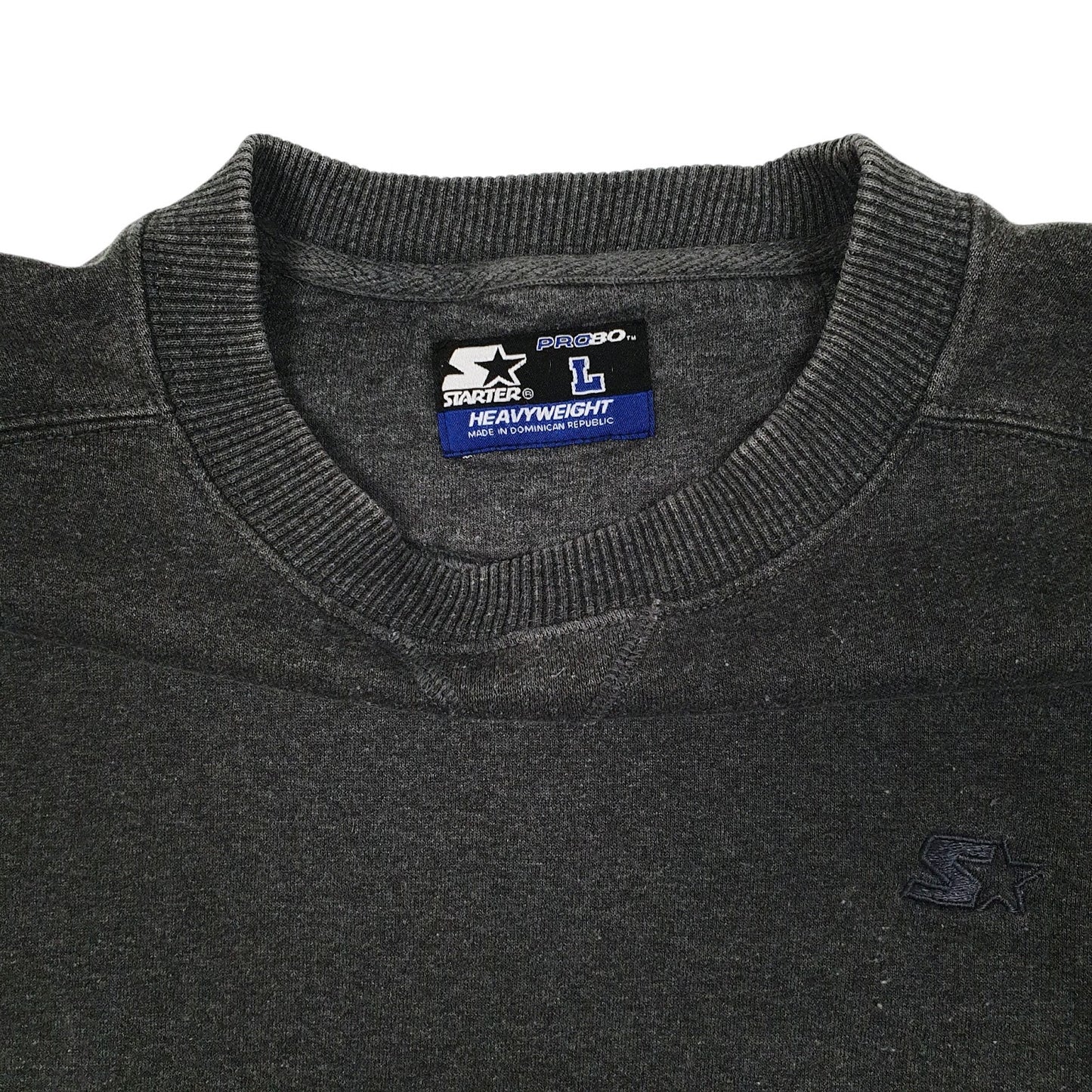 Mens Grey Starter  Crewneck Jumper