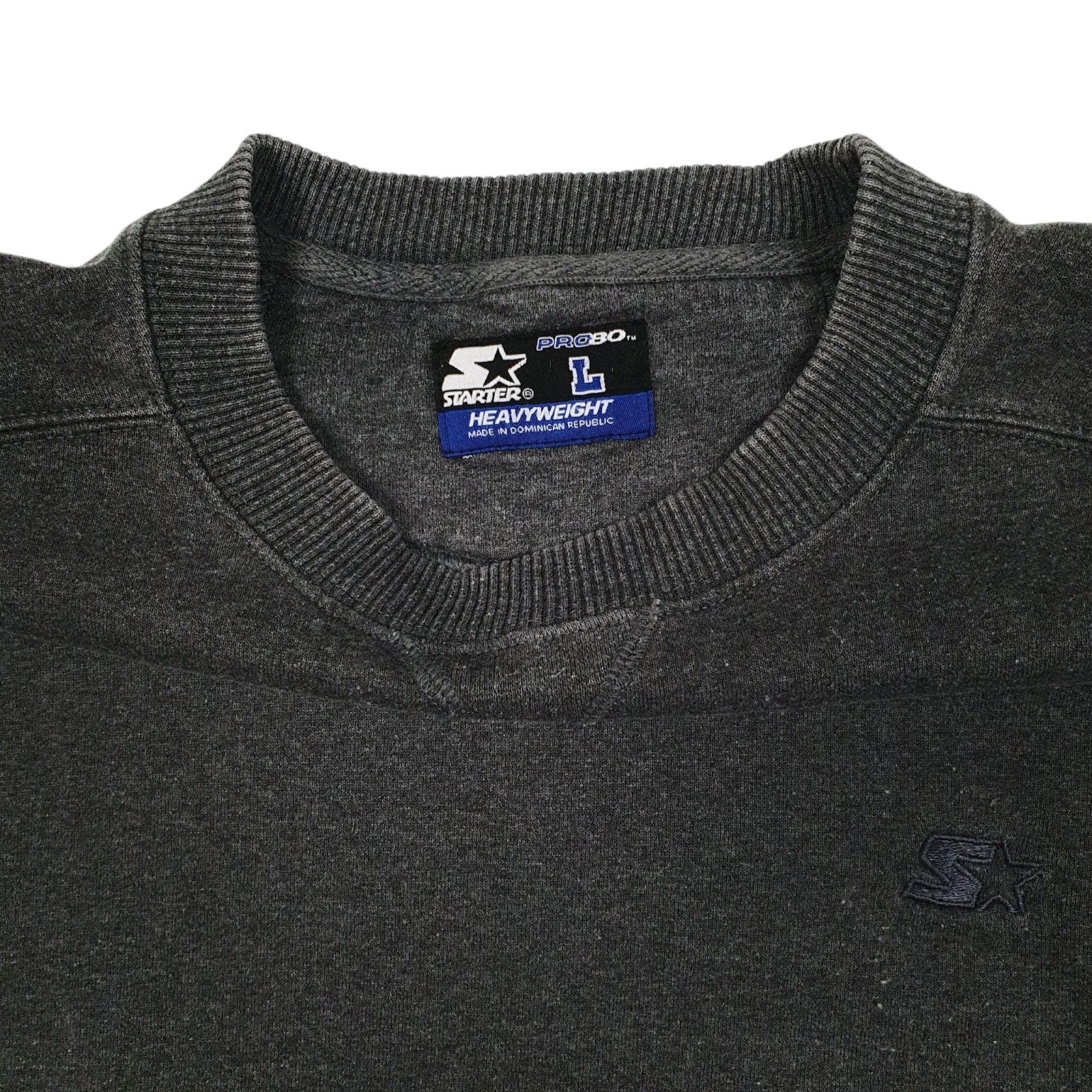 Mens Grey Starter  Crewneck Jumper