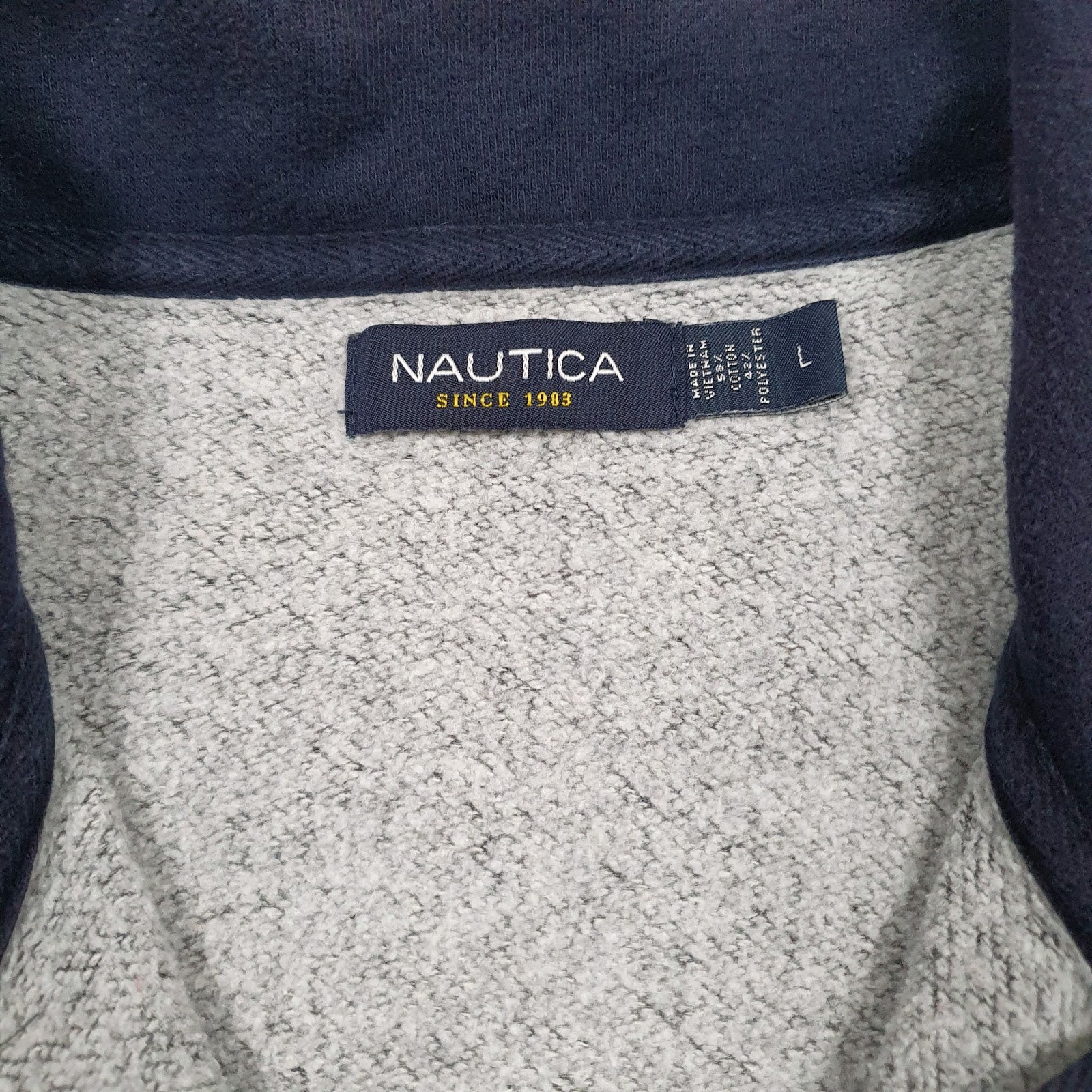 Mens Grey Nautica  Quarter Zip Jumper