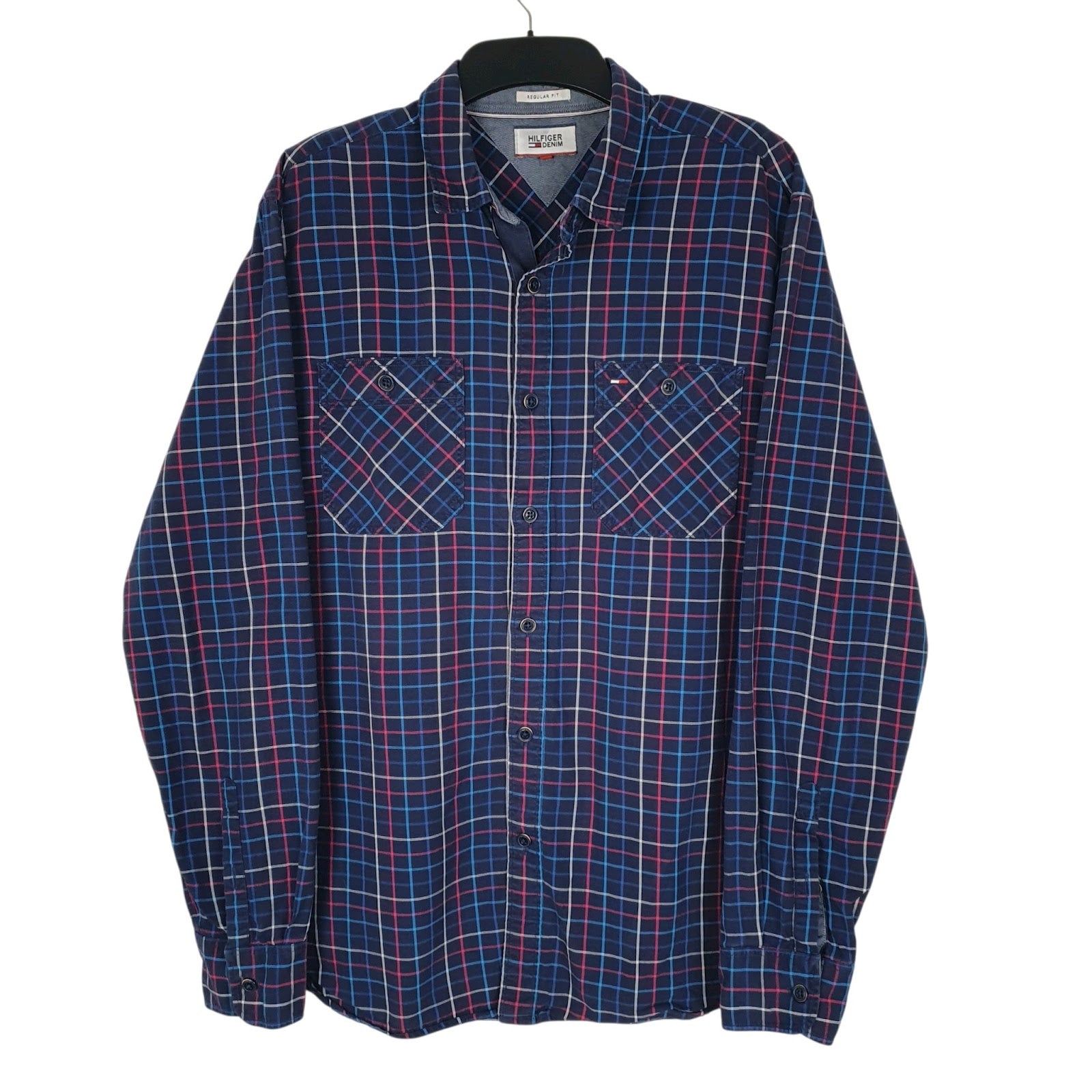 Mens Navy Tommy Hilfiger  Long Sleeve Shirt