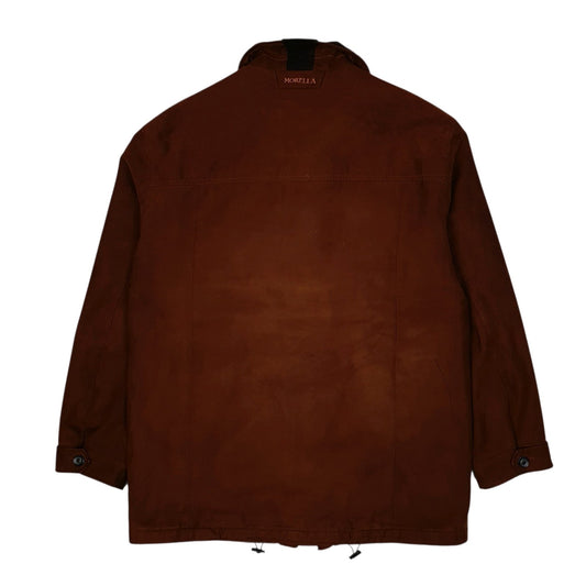 Mens Brown Morella Faux Suede Hunting  Coat
