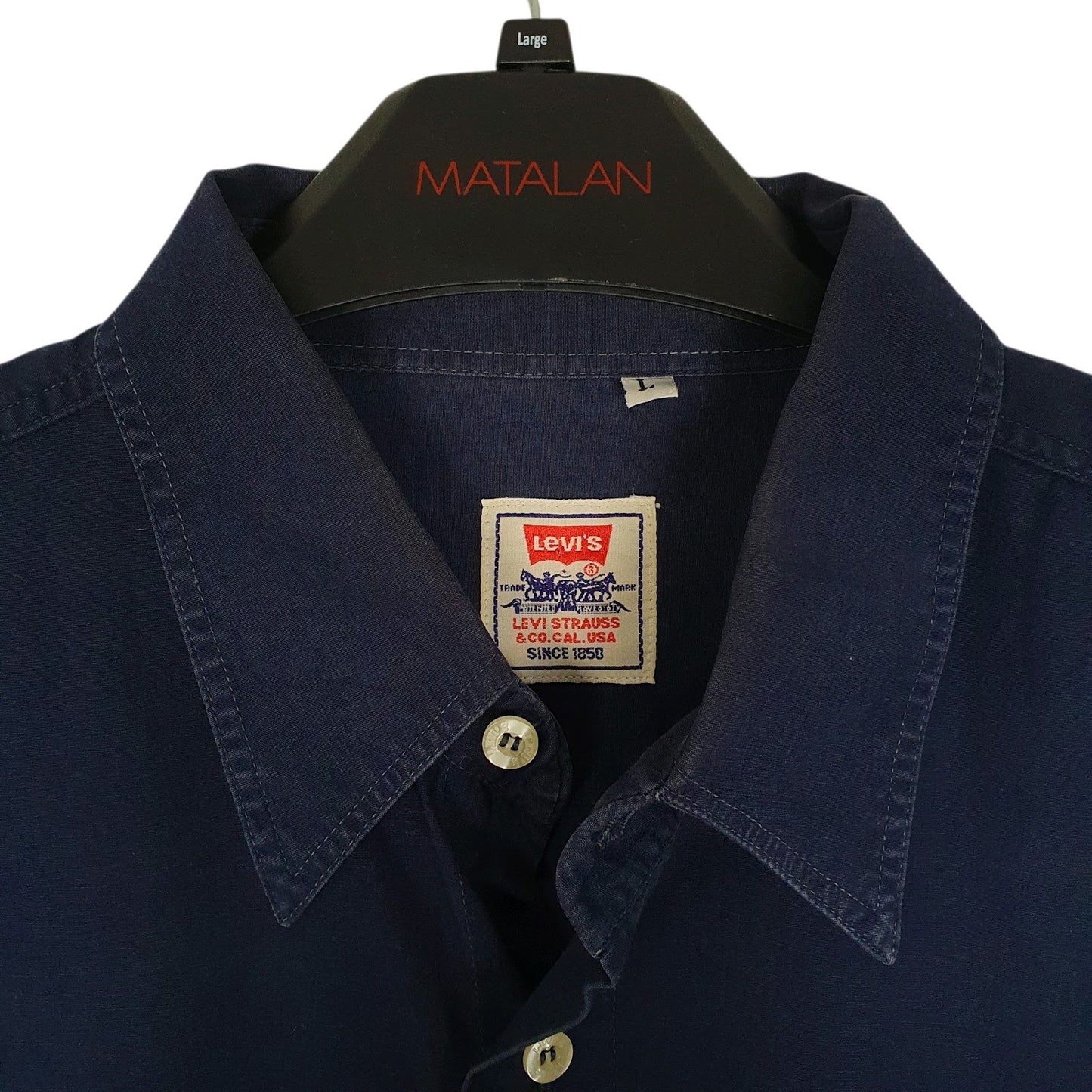 Mens Navy Levis   Shirt