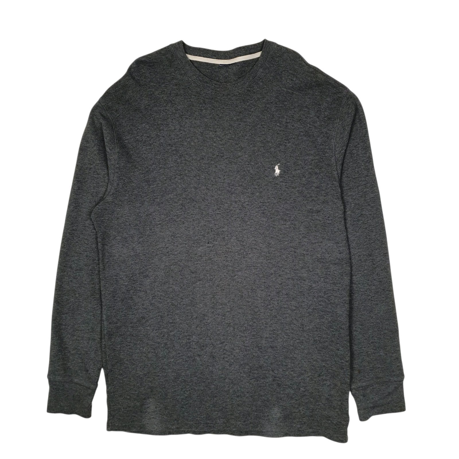 Mens Grey Polo Ralph Lauren Lightweight Crewneck Jumper