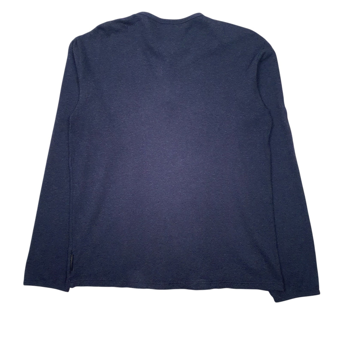 Mens Blue Armani Henley  T Shirt