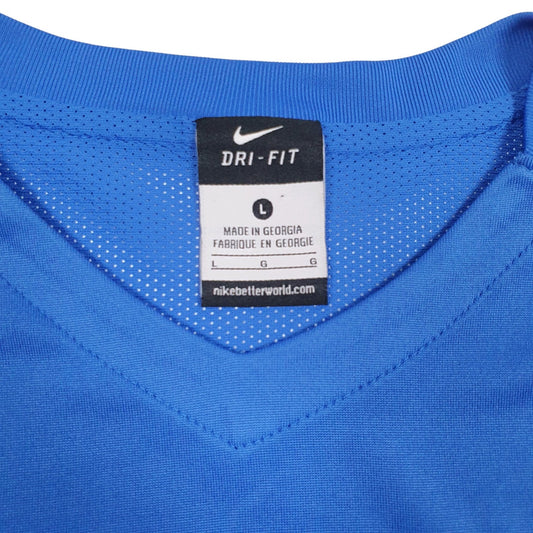 Mens Blue Nike Dri-Fit Activewear  T Shirt