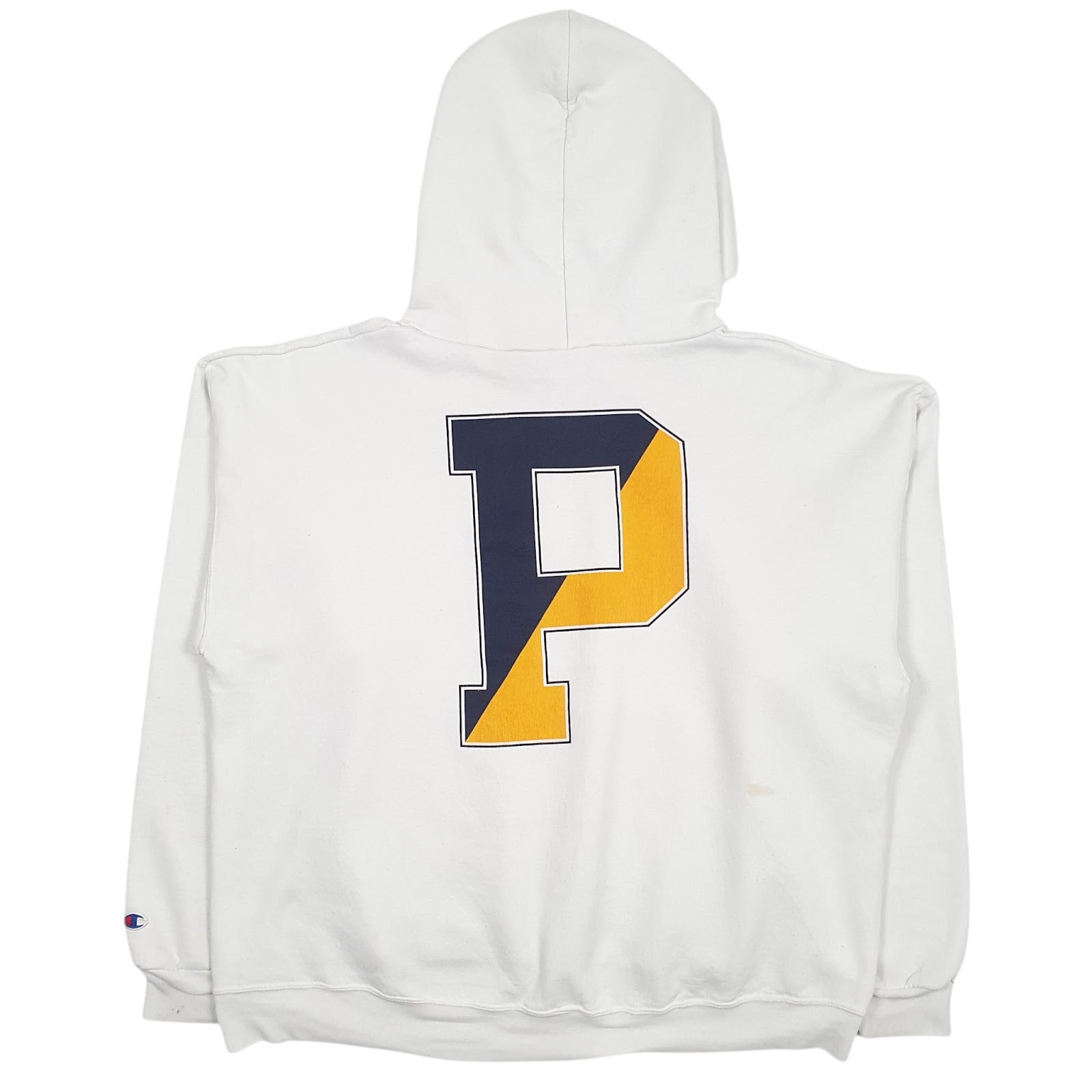 Mens White Champion Pace University Hoodie Jumper