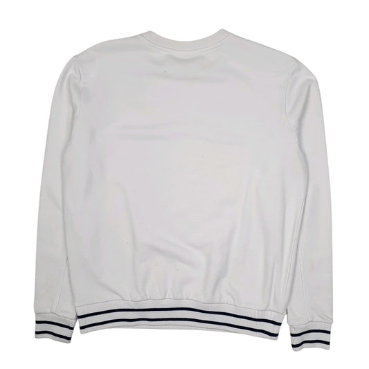 Womens White Fila  Crewneck Jumper