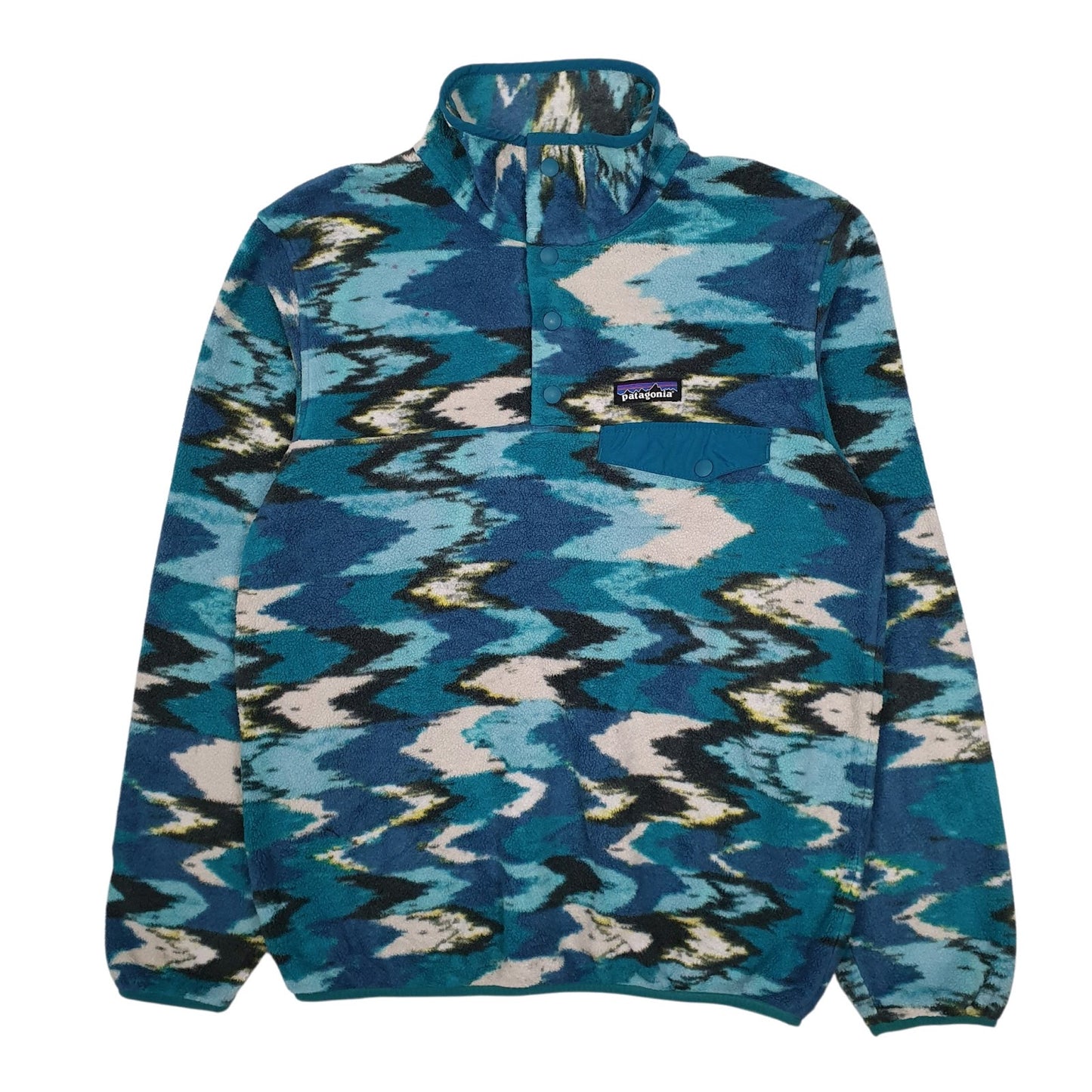 Womens Blue Patagonia Lightweight Synchilla Quarter Zip Jumper