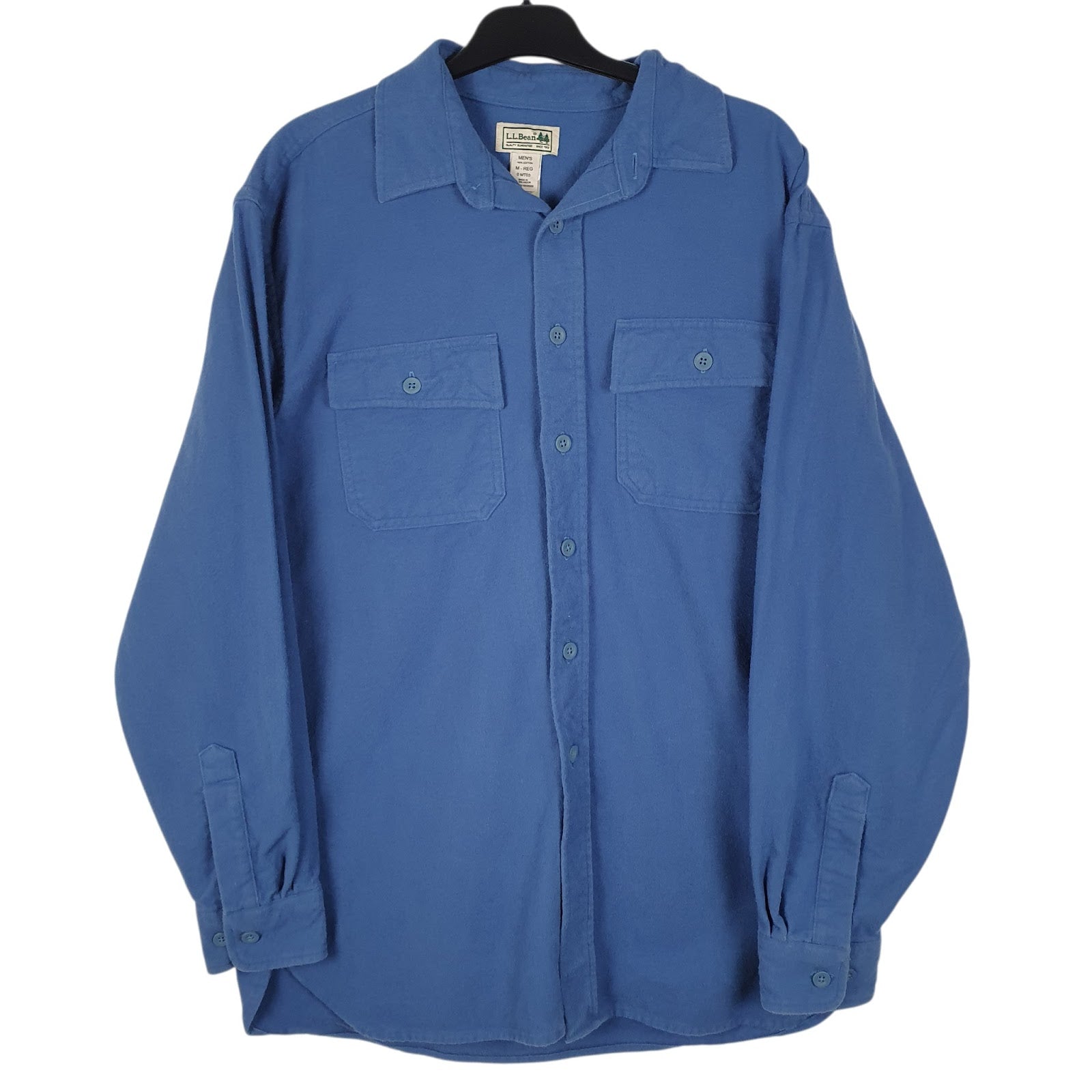 Mens Blue L.L.Bean Chamois Long Sleeve Shirt