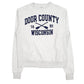 Mens Grey Blue 84 Door County Wisconsin Crewneck Jumper