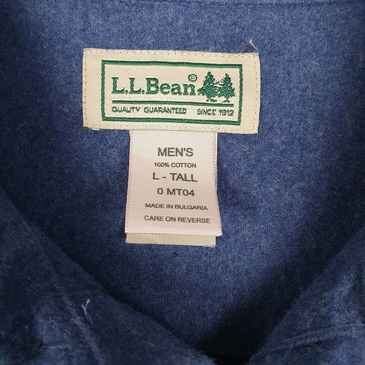 Mens Blue L.L.Bean Chamois  Shirt