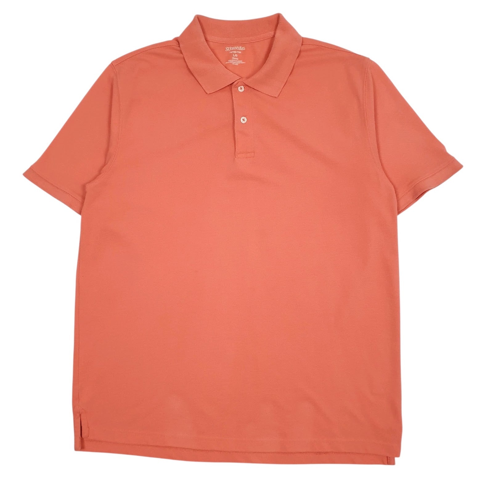 Mens Pink St Johns Bay  Short Sleeve Polo Shirt