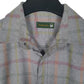 Mens Grey Yuyulife Flannel Plaid  Shirt